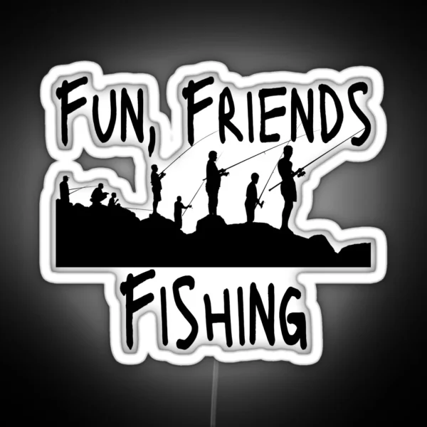 Fun Friends Fishing RGB Neon Sign