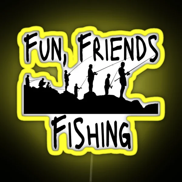 Fun Friends Fishing RGB Neon Sign