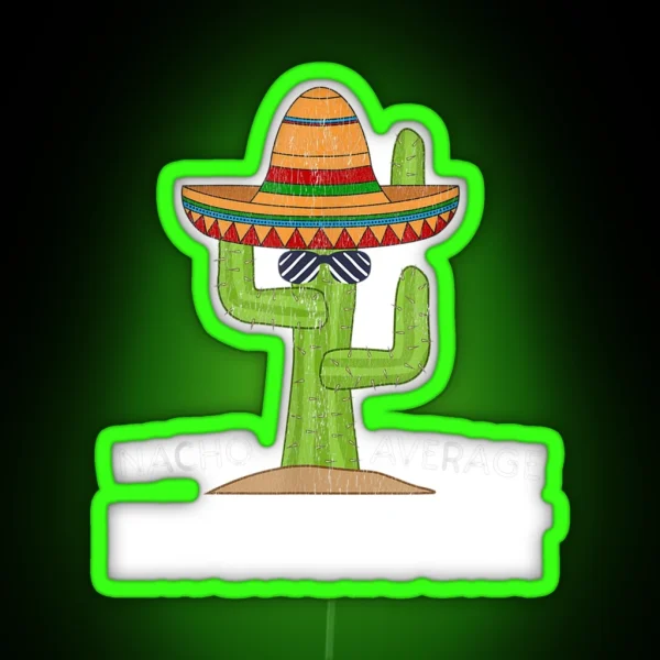 Fun Funny Entomologist Humor Gifts Funny Cactus RGB Neon Sign