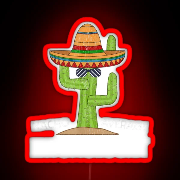 Fun Funny Entomologist Humor Gifts Funny Cactus RGB Neon Sign
