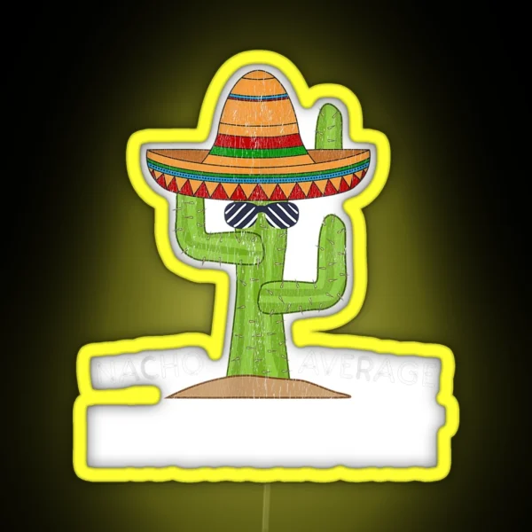 Fun Funny Entomologist Humor Gifts Funny Cactus RGB Neon Sign