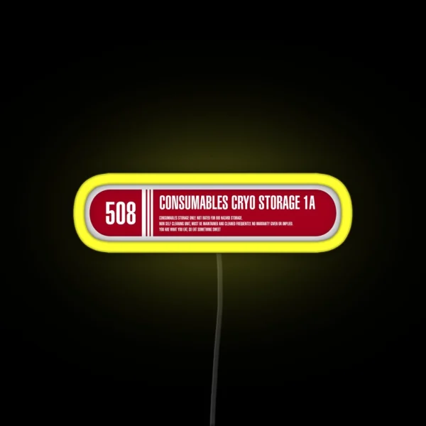 Fun Sci Fi Refrigerator Freezer Label RGB Neon Sign