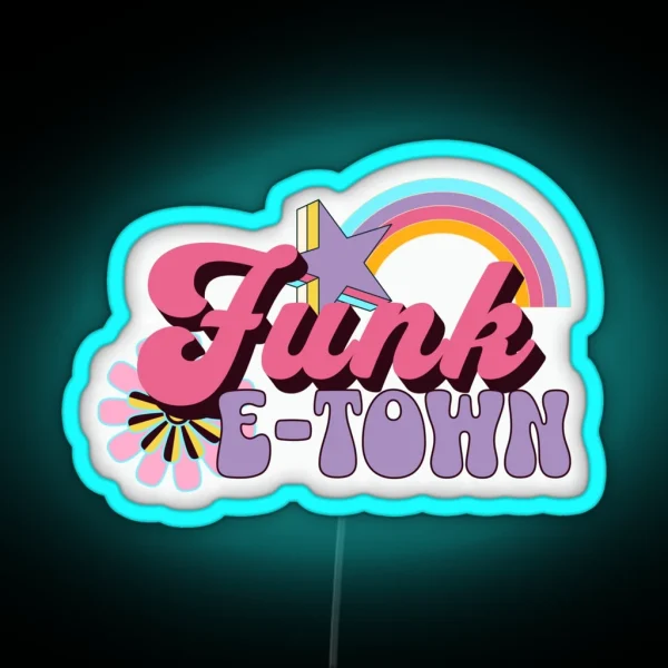 FUNK E TOWN 70 S Logo RGB Neon Sign