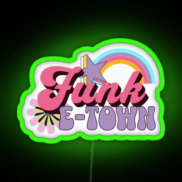 FUNK E TOWN 70 S Logo RGB Neon Sign