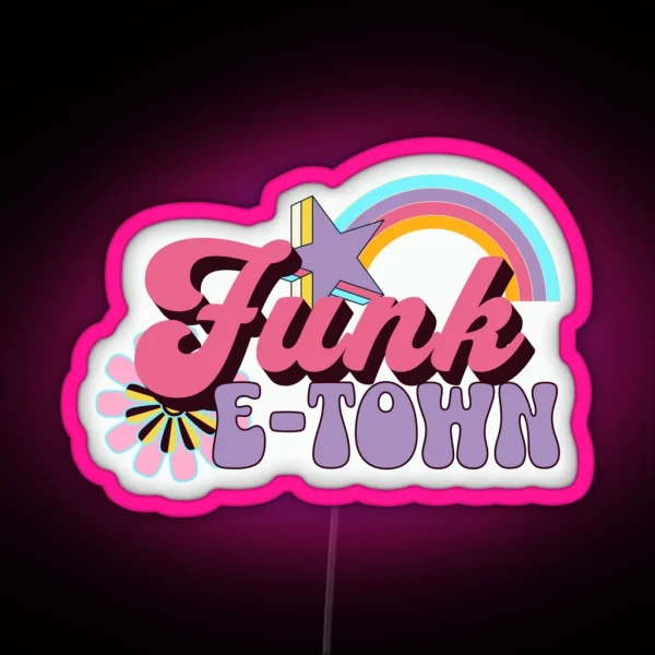 FUNK E TOWN 70 S Logo RGB Neon Sign