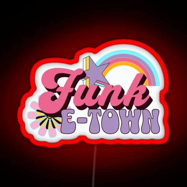 FUNK E TOWN 70 S Logo RGB Neon Sign