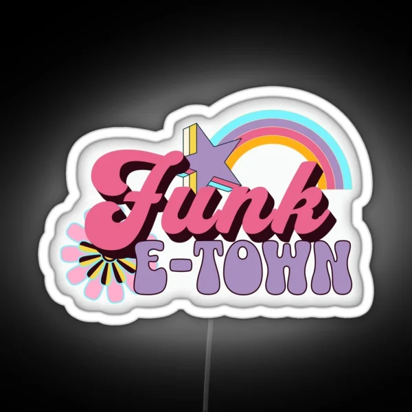 FUNK E TOWN 70 S Logo RGB Neon Sign
