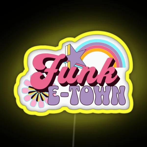 FUNK E TOWN 70 S Logo RGB Neon Sign
