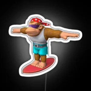 Funky Kong T Pose RGB Neon Sign