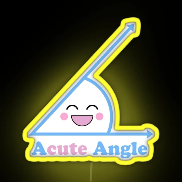 Funny ACUTE Angle RGB Neon Sign