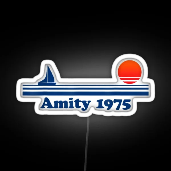 Funny Amity Island Bait And Tackle Retro RGB Neon Sign