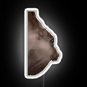 Funny Angle Horse Side Eye Meme RGB Neon Sign