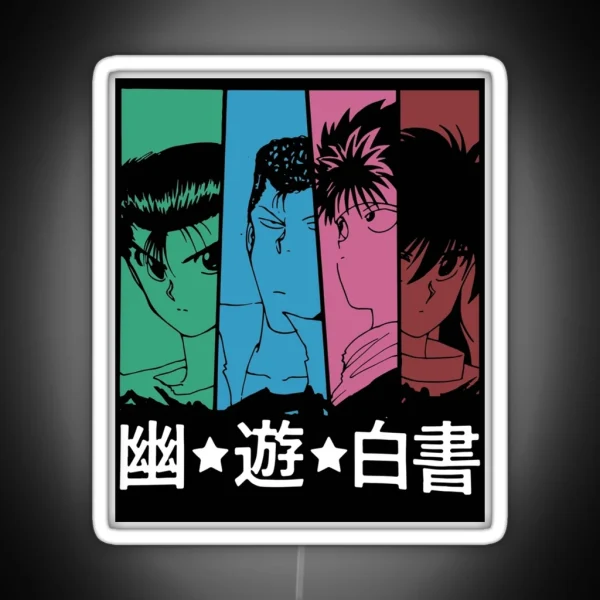 Funny Art Love Yuyu Hakusho Manga Anime Characters RGB Neon Sign