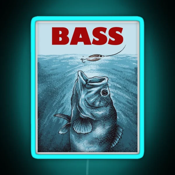 Funny Bass Fishing Led Largemouth Bass Fishing Tee Led RGB Neon Sign