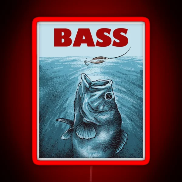 Funny Bass Fishing Led Largemouth Bass Fishing Tee Led RGB Neon Sign