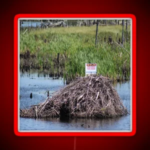 Funny Beaver House Sold RGB Neon Sign