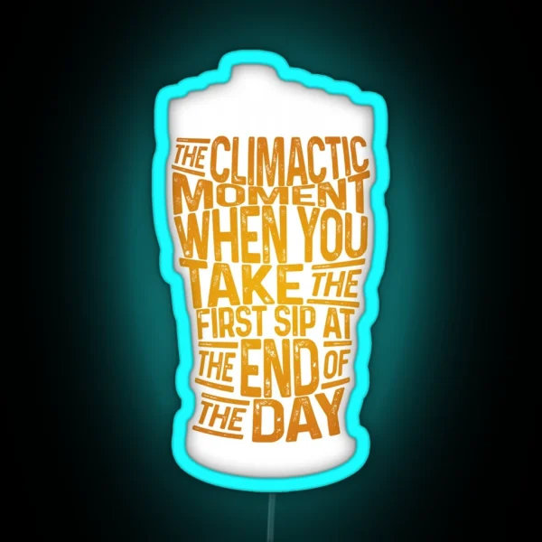 Funny Beergasm Definition Beerfest Gift RGB Neon Sign