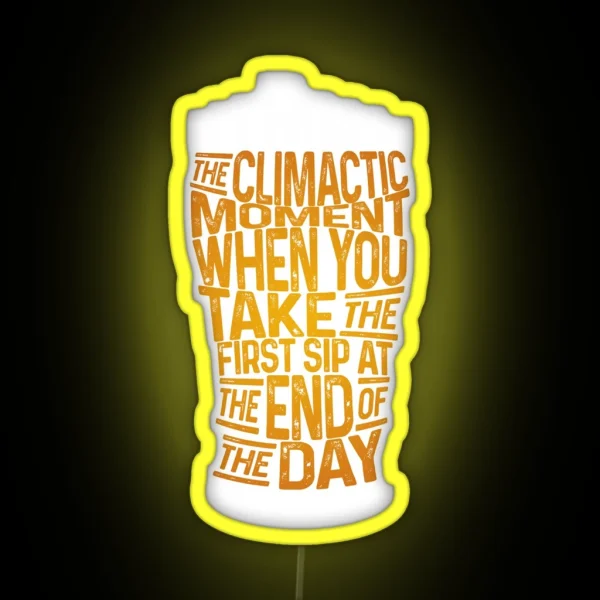 Funny Beergasm Definition Beerfest Gift RGB Neon Sign