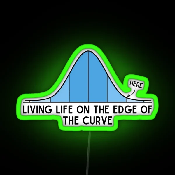 Funny Bell Curve RGB Neon Sign