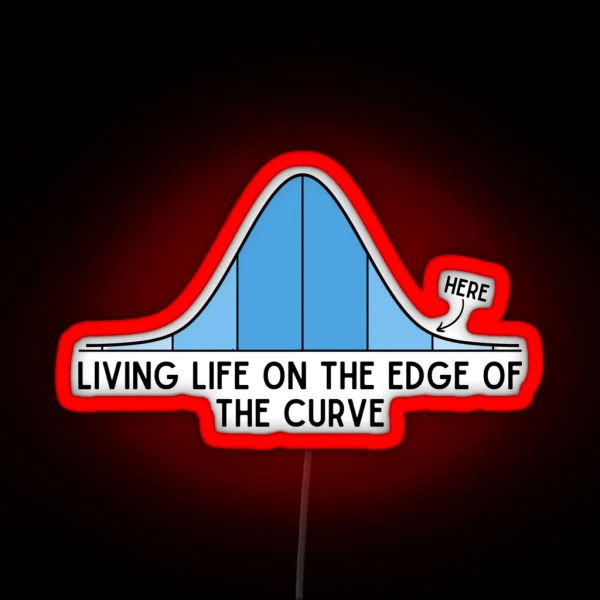 Funny Bell Curve RGB Neon Sign