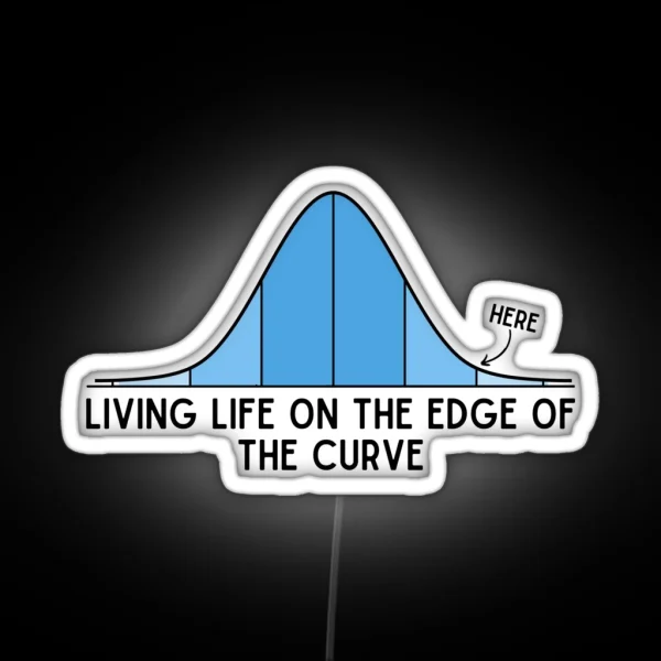 Funny Bell Curve RGB Neon Sign