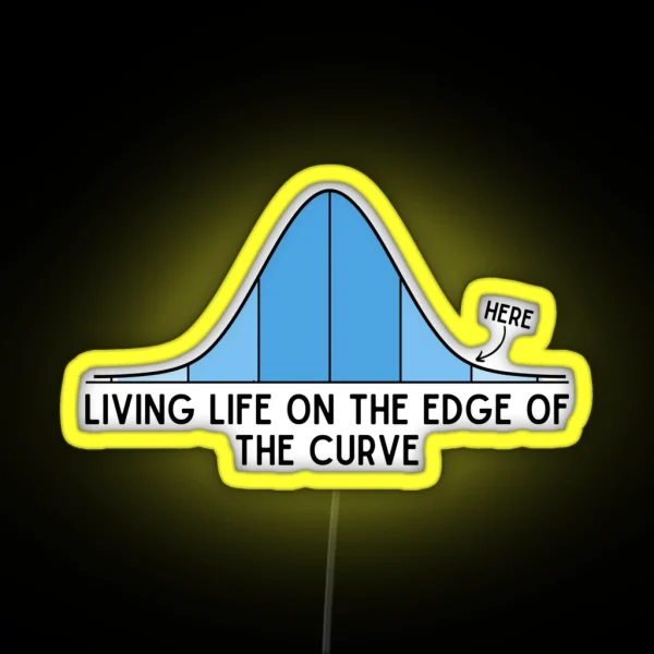 Funny Bell Curve RGB Neon Sign