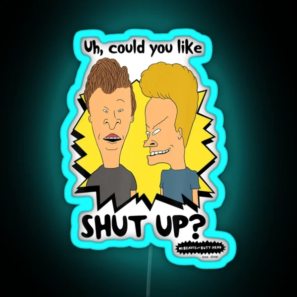 Funny Bickering Shut Up Graphic RGB Neon Sign