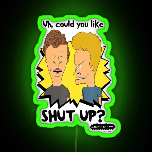 Funny Bickering Shut Up Graphic RGB Neon Sign