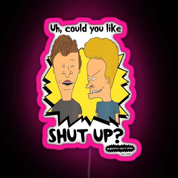 Funny Bickering Shut Up Graphic RGB Neon Sign