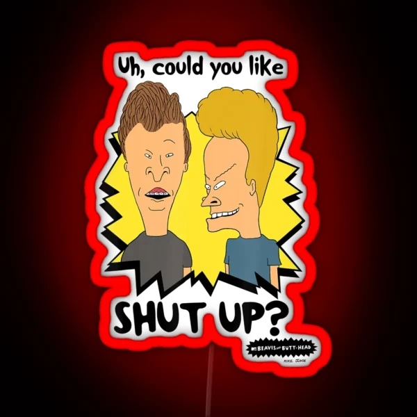 Funny Bickering Shut Up Graphic RGB Neon Sign