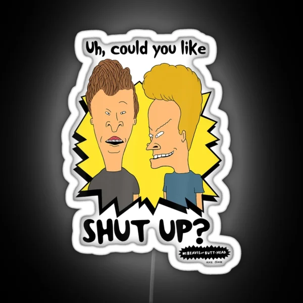 Funny Bickering Shut Up Graphic RGB Neon Sign