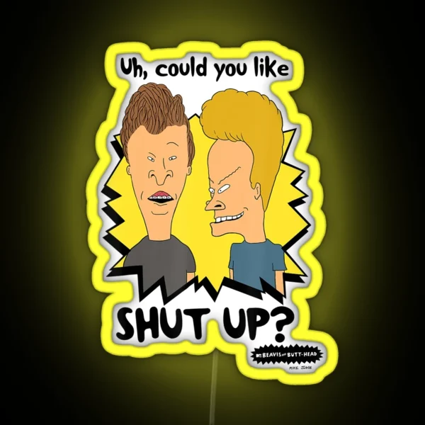 Funny Bickering Shut Up Graphic RGB Neon Sign