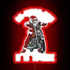 Funny Biker Santa Claus Riding A Bike Motorcycle Christmas Gifts RGB Neon Sign