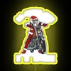 Funny Biker Santa Claus Riding A Bike Motorcycle Christmas Gifts RGB Neon Sign - Image 5