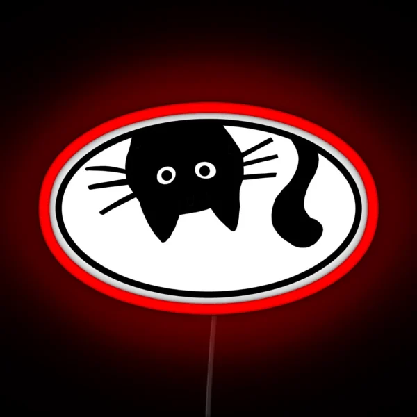 Funny Black Cat RGB Neon Sign