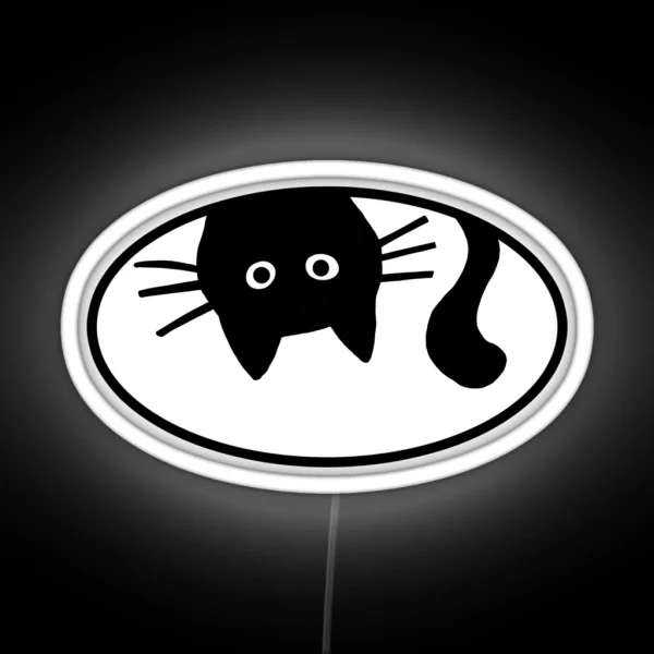 Funny Black Cat RGB Neon Sign