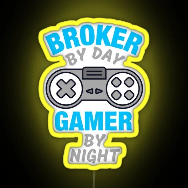 Funny Broker Gaming RGB Neon Sign