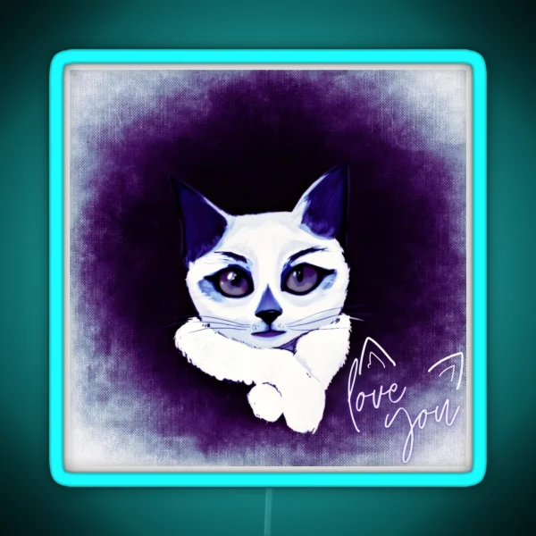Funny Cat RGB Neon Sign