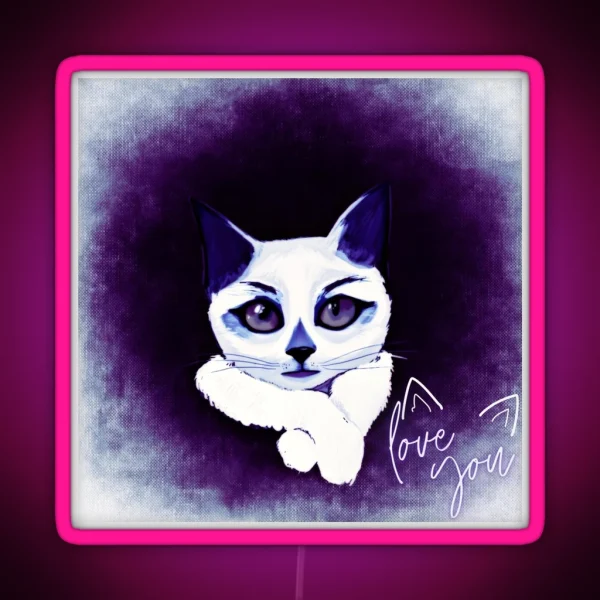 Funny Cat RGB Neon Sign