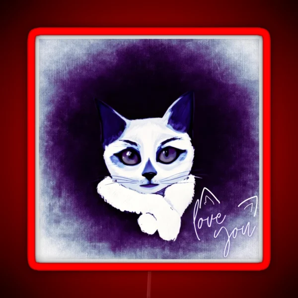 Funny Cat RGB Neon Sign