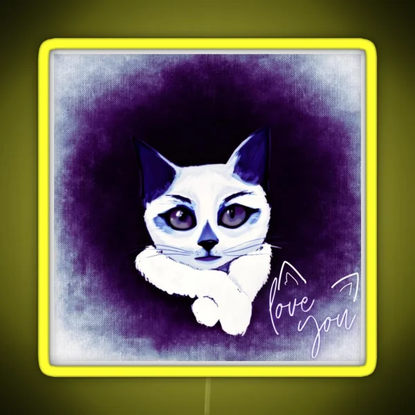 Funny Cat RGB Neon Sign