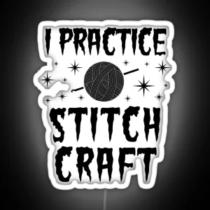 Funny Crochet Gift Practice Stitchcraft RGB Neon Sign