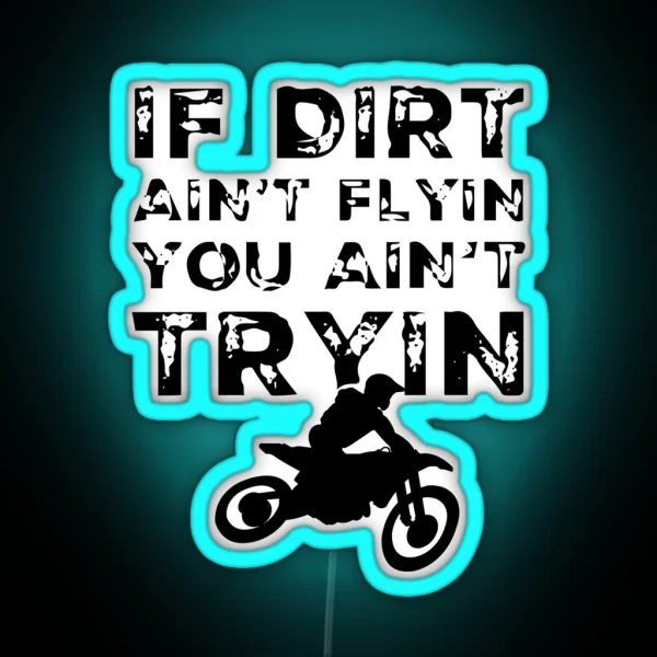 Funny Dirt Bike Rider Gift Supercross MX Motocross Ride RGB Neon Sign