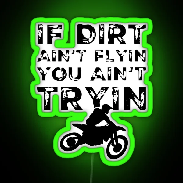 Funny Dirt Bike Rider Gift Supercross MX Motocross Ride RGB Neon Sign