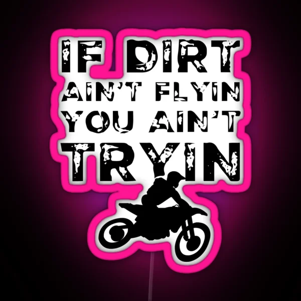 Funny Dirt Bike Rider Gift Supercross MX Motocross Ride RGB Neon Sign