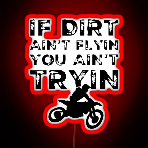 Funny Dirt Bike Rider Gift Supercross MX Motocross Ride RGB Neon Sign