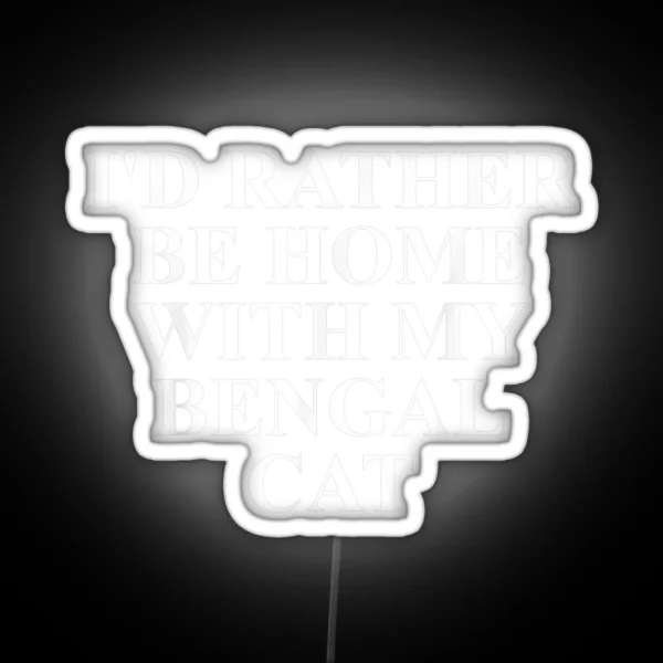 Funny Gifts For Bengal Cat Owners RGB Neon Sign