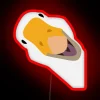Funny Goose Face Design RGB Neon Sign - Image 2