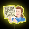 Funny Grammar Humor Practice Safe Text Retro Lady RGB Neon Sign - Image 5