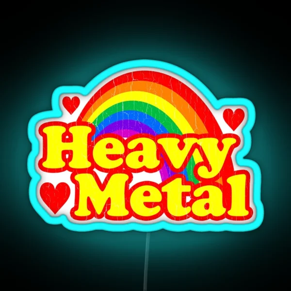 Funny Heavy Metal Rainbow RGB Neon Sign